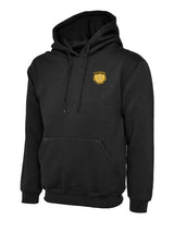 Black Cotton Blend Hoodie - Left Chest Embroidered
