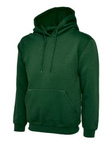 Bottle Green Cotton Blend Hoodie - Left Chest Embroidered
