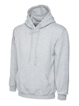 Heather Grey Cotton Blend Hoodie - Left Chest Embroidered
