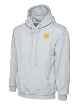 Heather Grey Cotton Blend Hoodie - Left Chest Embroidered
