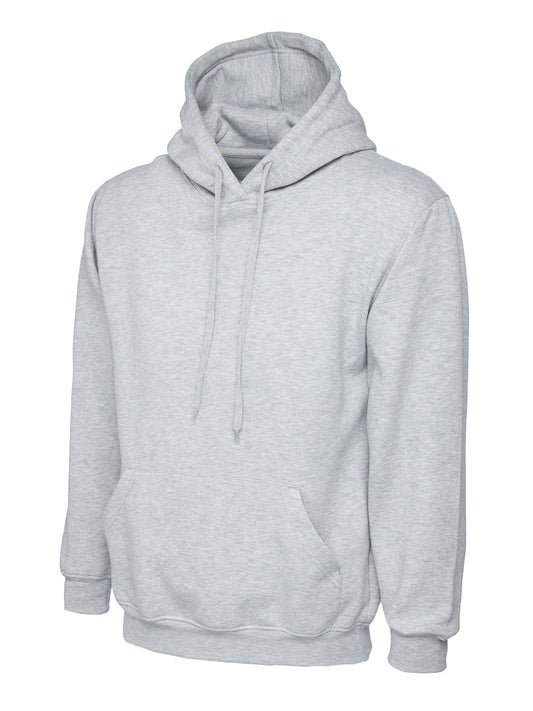Heather Grey Cotton Blend Hoodie - Leavers Print - Lvrs 2025 Left Chest logo