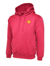 Hot Pink Cotton Blend Hoodie - Left Chest Embroidered
