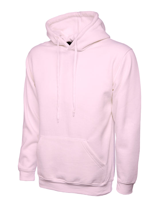 Light Pink Cotton Blend Hoodie - Back and Left Chest with Names - Lvrs 2025 Left Chest logo | Lvrs 25 hoodies -CB with names