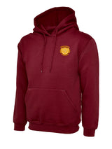 Maroon Cotton Blend Hoodie - Left Chest Embroidered
