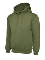 Olive Green Cotton Blend Hoodie - Left Chest Embroidered
