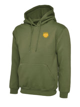 Olive Green Cotton Blend Hoodie - Left Chest Embroidered
