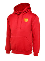 Red Cotton STAFF Blend Hoodie - Left Chest Embroidered
