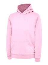Light Pink Children's Cotton Blend Hoodie - Leavers Print - Lvrs 2025 Left Chest logo
