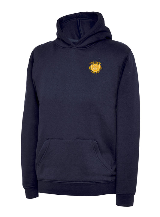 Navy Children's Cotton Blend Hoodie - Left Chest Print