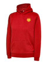Red Children's Cotton Blend Hoodie - Left Chest Embroidered
