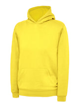 Yellow Children's Cotton Blend Hoodie - Left Chest Embroidered
