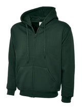 Bottle Green Zip-Up Hoodie - Left Chest Embroidered
