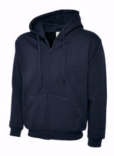 Navy Zip-Up Hoodie - Left Chest Embroidered
