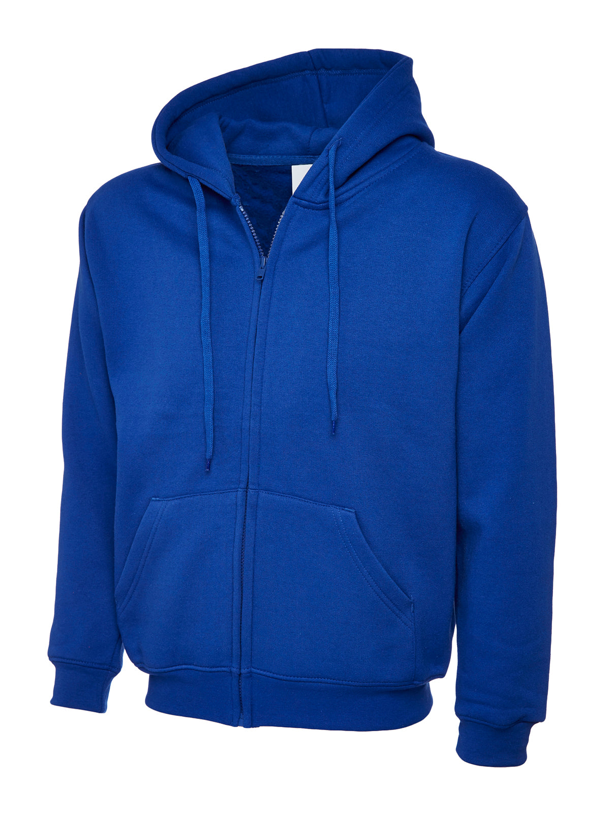 Royal Blue Zip-Up Hoodie - Left Chest Embroidered