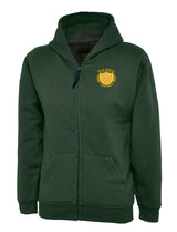 Bottle Green Zip-Up Hoodie - Left Chest Embroidered

