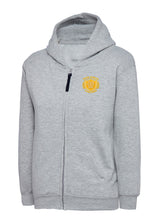 Heather Grey Zip-Up Hoodie - Left Chest Embroidered
