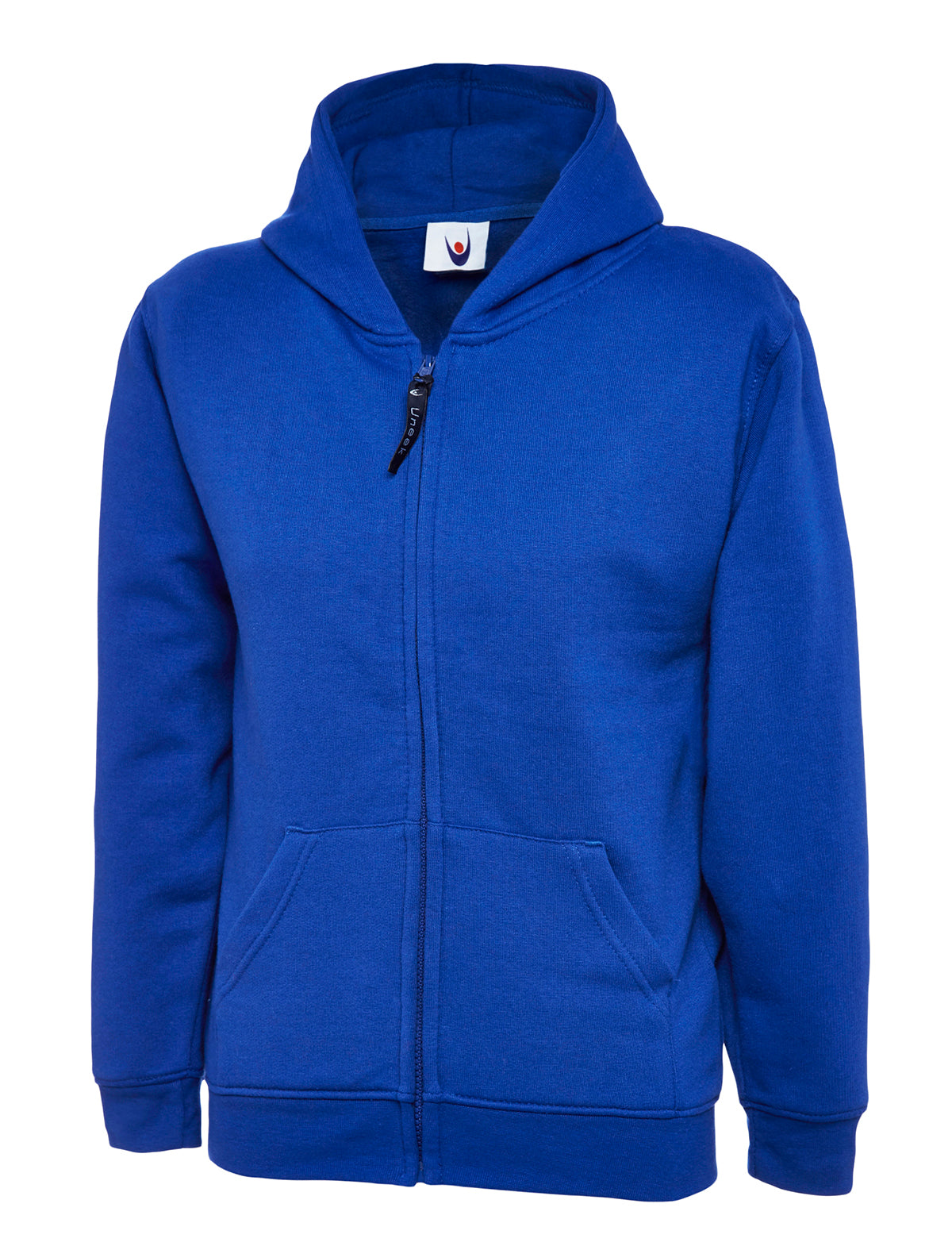 Royal Blue Zip-Up Hoodie - Left Chest Embroidered
