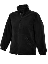 Black Full Zip Micro Fleece - Left Chest Embroidered
