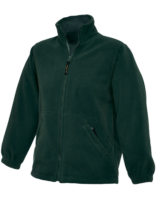 Bottle Green Full Zip Micro Fleece - Left Chest Embroidered