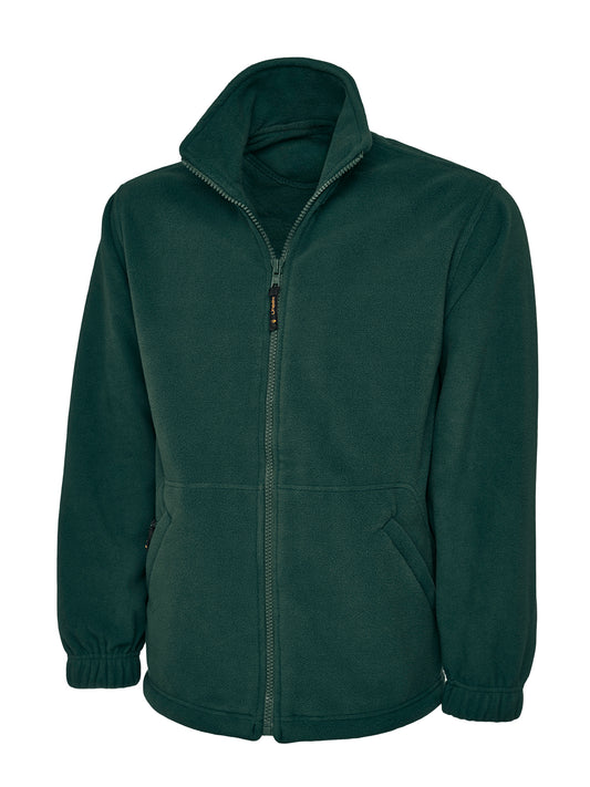 Bottle Green Full Zip Micro Fleece - Left Chest Embroidered