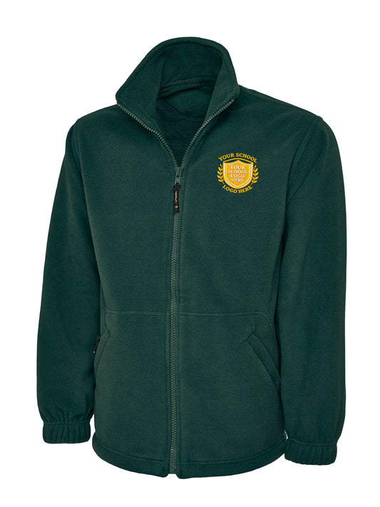 Bottle Green Full Zip Micro Fleece - Left Chest Embroidered
