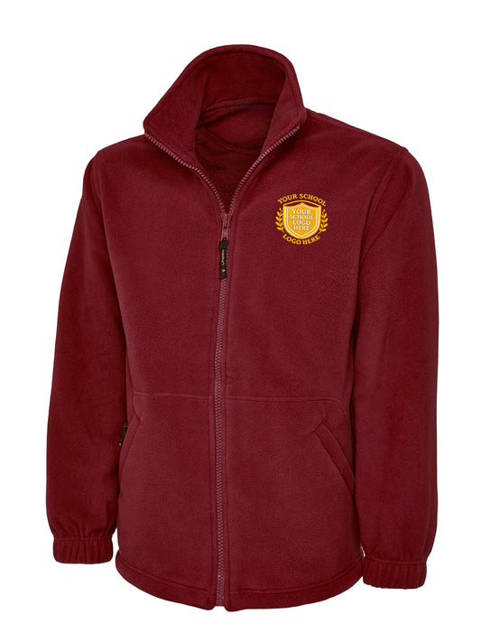 Maroon Full Zip Micro Fleece - Left Chest Embroidered