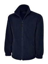Navy Full Zip Micro Fleece - Left Chest Embroidered
