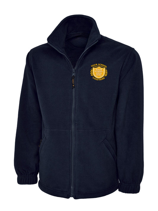 Navy Full Zip Micro Fleece - Left Chest Embroidered