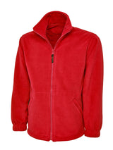 Red Full Zip Micro Fleece - Left and Right Chest
