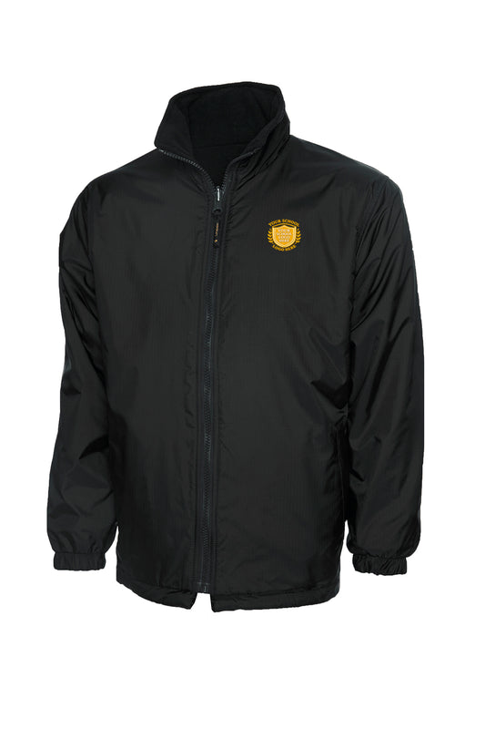 Black Reversible Fleece Jacket - Left Chest Embroidered