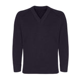 Navy Classic Knitted V-Neck Sweater
