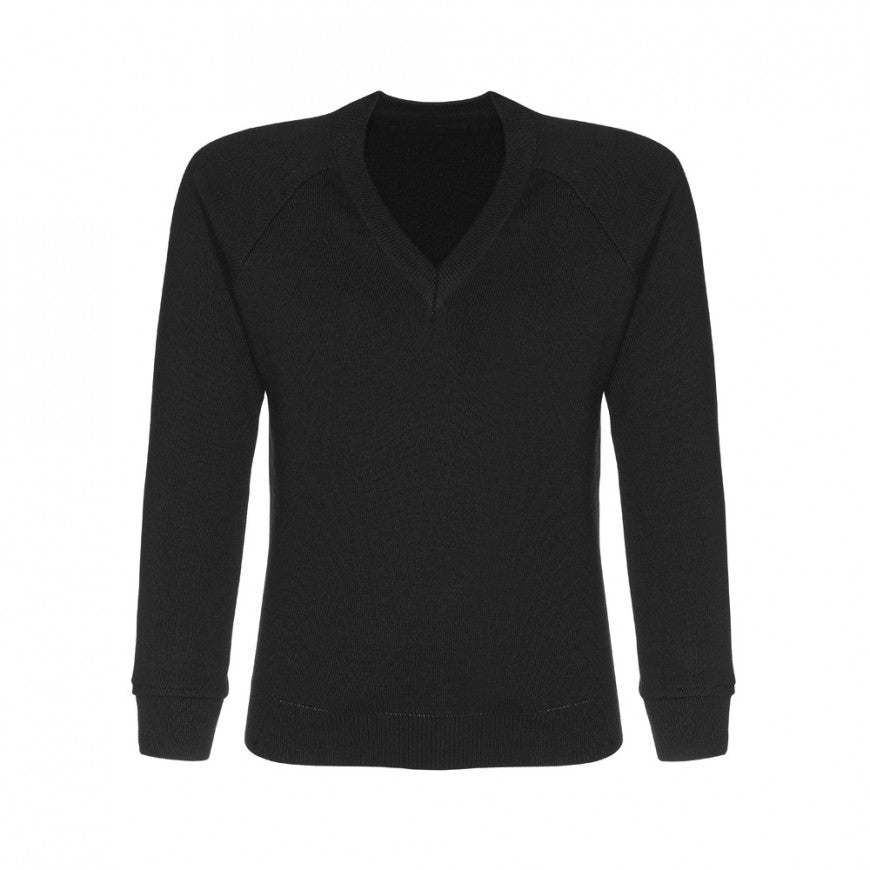 Cotton Blend V-Neck Knitted Jumper
