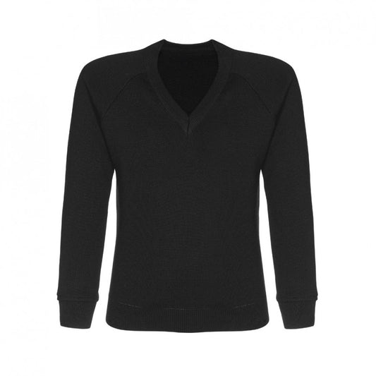 Cotton Blend V-Neck Knitted Jumper