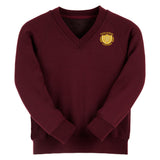 Burgundy Essential V-Neck Sweatshirt - Left Chest Embroidered
