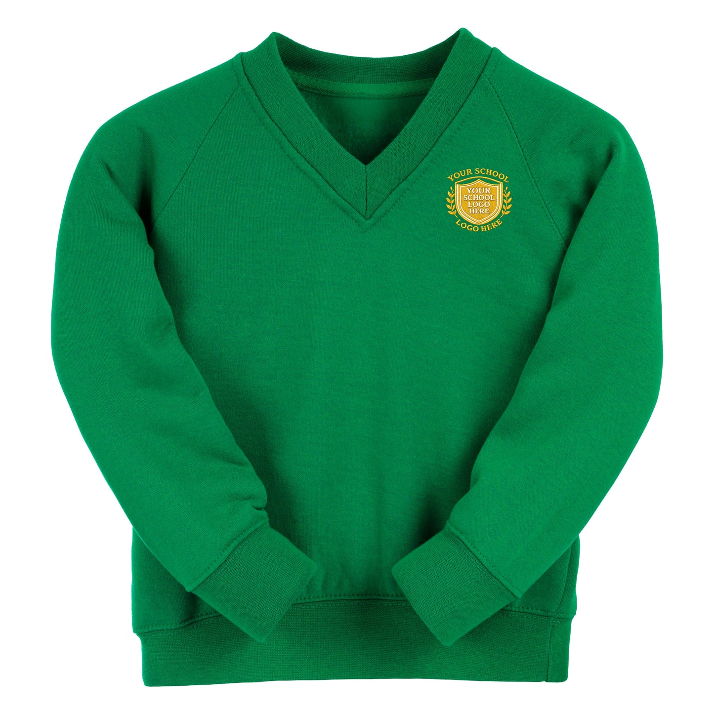 Emerald Essential V-Neck Sweatshirt - Left Chest Embroidered