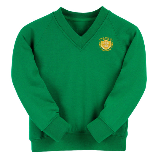 Emerald Essential V-Neck Sweatshirt - Left Chest Embroidered