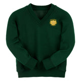 Forest Green Essential V-Neck Sweatshirt - Left Chest Embroidered
