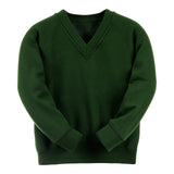 Bottle Green Essential V-Neck Sweatshirt - Left Chest Embroidered
