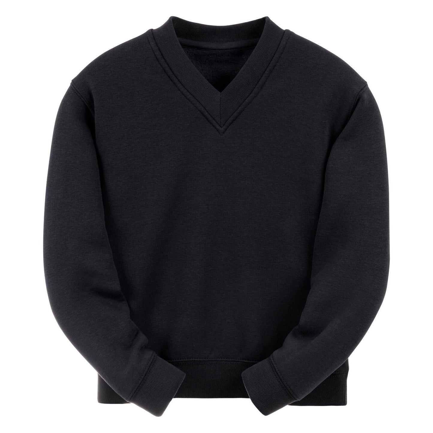 Navy Essential V-Neck Sweatshirt - Left Chest Embroidered