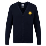 Navy 100% Cotton Knitted Cardigan - Left Chest Embroidered
