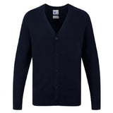 Navy 100% Cotton Knitted Cardigan - Left Chest Embroidered
