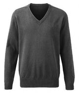 School Grey 100% Cotton Knitted Sweater
