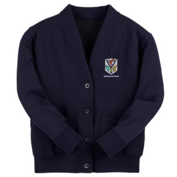 Yeading Navy Sweat Cardigan - Left Chest Embroidered