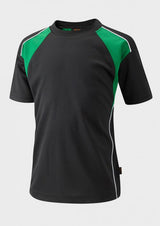 Black/Emerald T-Shirt - Left Chest Embroidered

