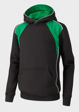 Black/Emerald/White Hoodie - Left Chest Embroidered
