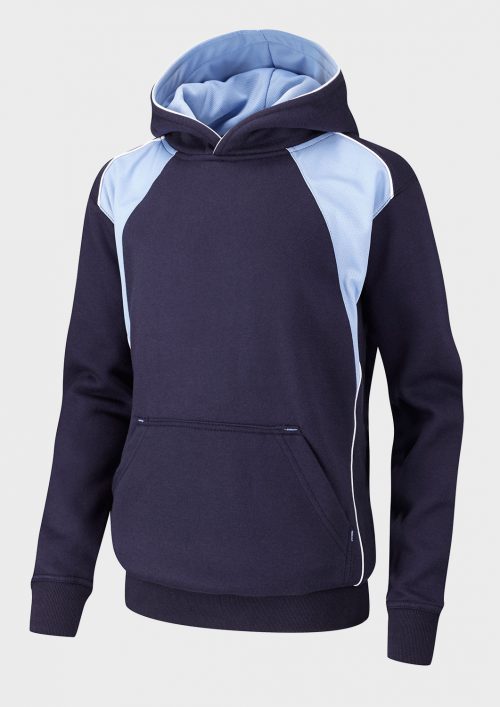 Navy/Sky Hoodie - Back and Left Chest Print