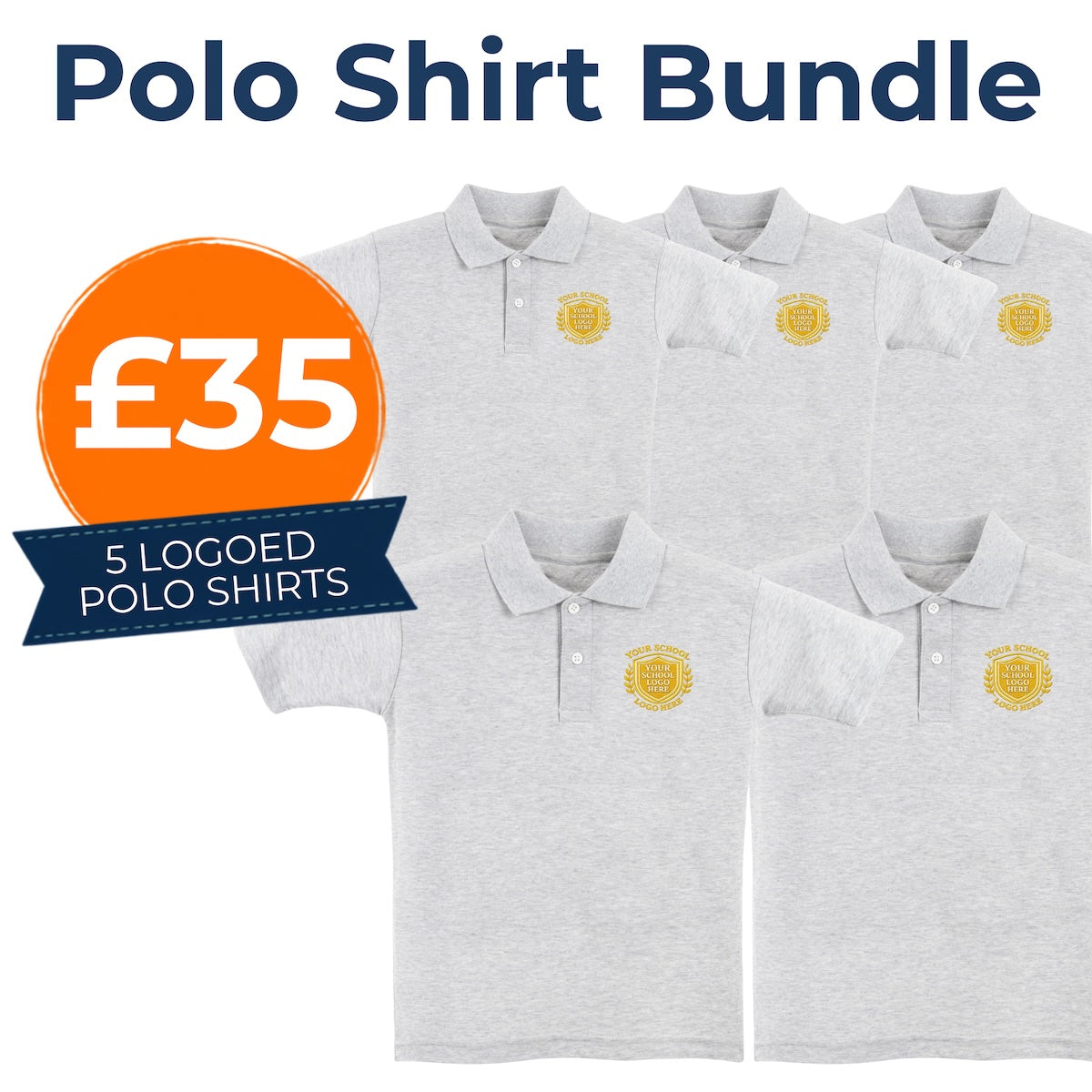 Ash Grey Polo Bundle