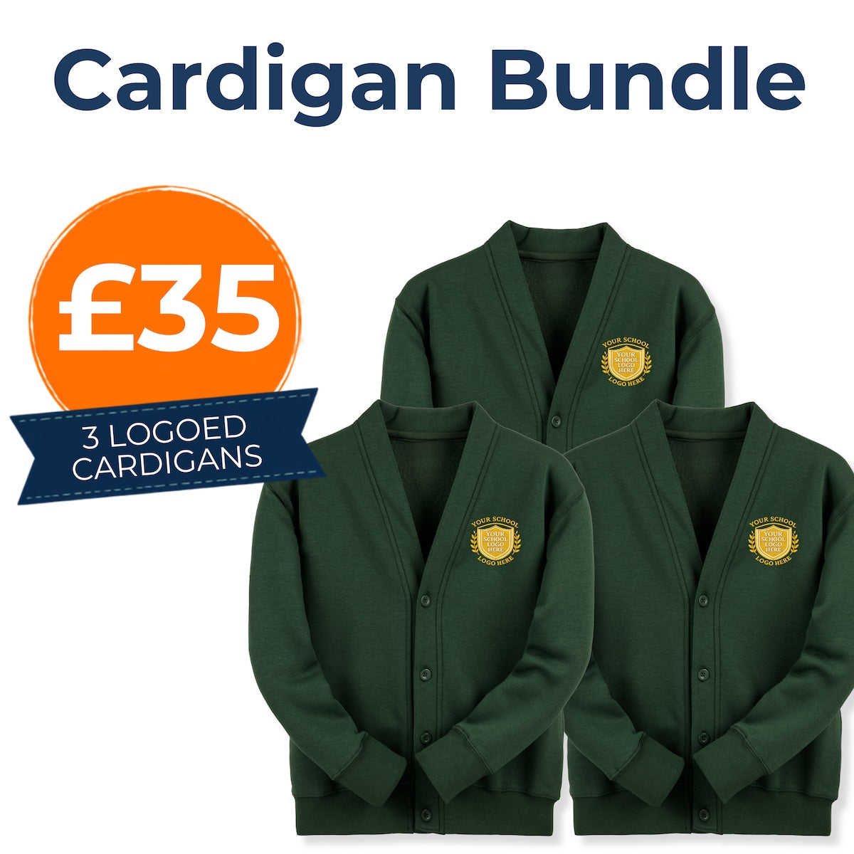Bottle Green Classic Sweatcardigan Bundle