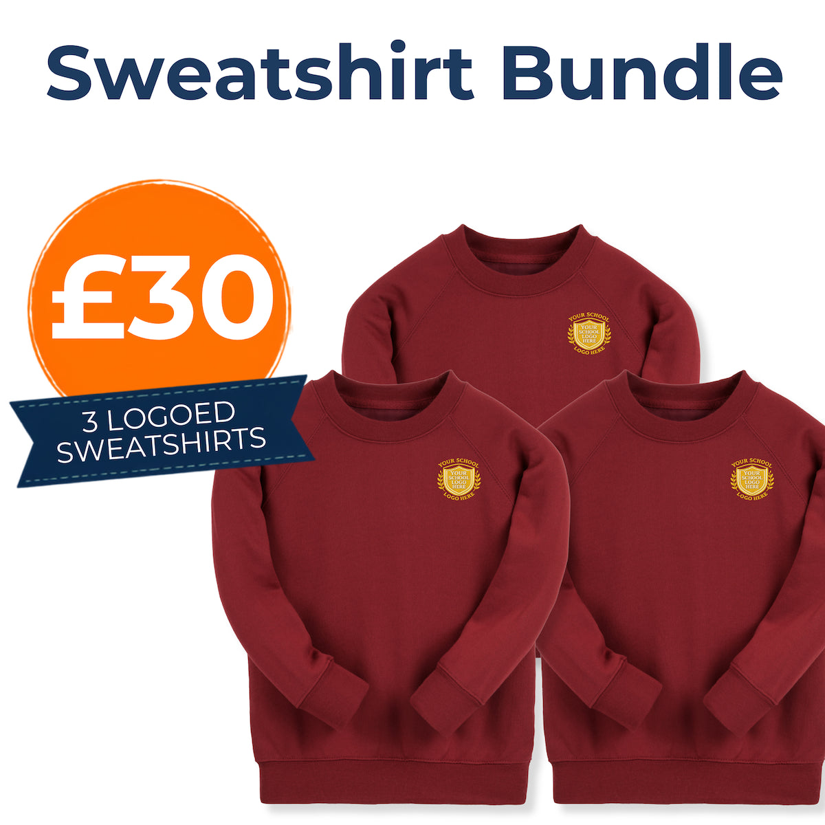 Burgundy Sweat Shirt Bundle