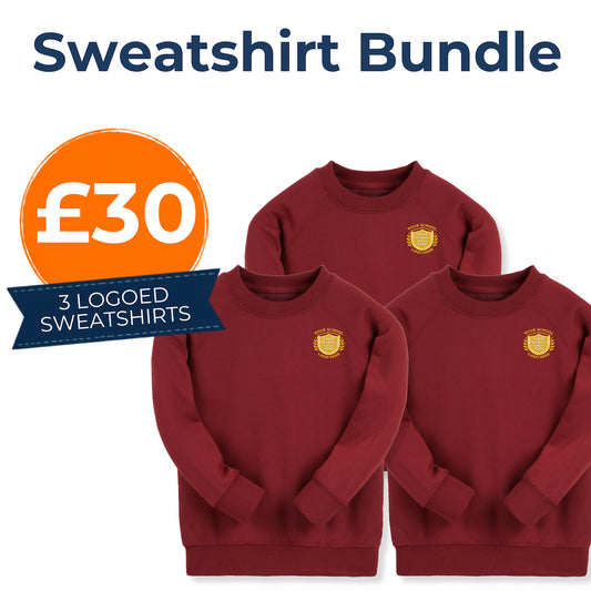 Burgundy Sweat Shirt Bundle